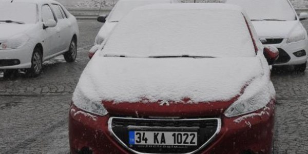 Sivas'a Nisan karı yağdı
