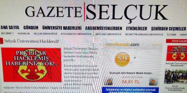 Üniversitenin sitesi PKK tarafından hacklendi