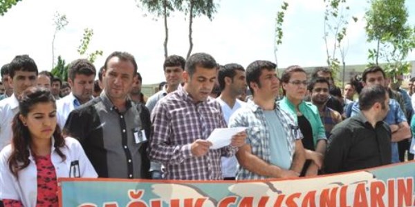 Güneydoğu'da sağlıkçılar 1 günlük iş bıraktı