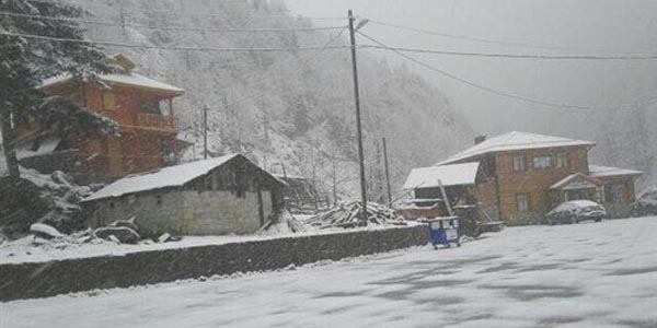 Rize'de kar yağışı
