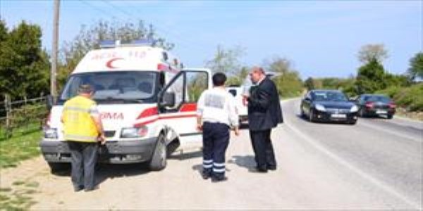 Hasta tayan ambulans yolda kald