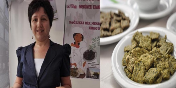 Öğretmen, ebegümecinden demir krakeri yaptı