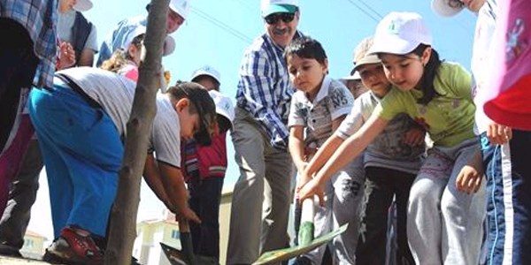 Tepebaşı'nda sokaklar ağaçlandırıldı