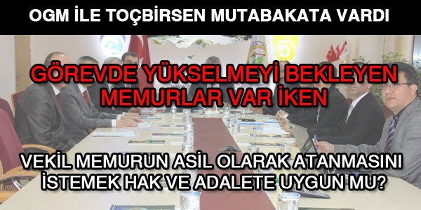 OGM'de, vekillere kadroda mutabakat saland