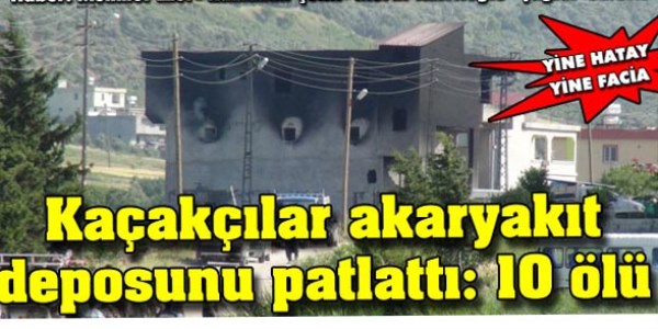 Akaryakt kaaklar depoyu patlatt : 10 l