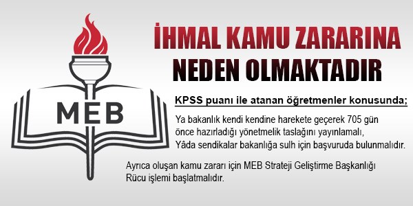 �hmal, kamu zarar�na neden olmaktad�r