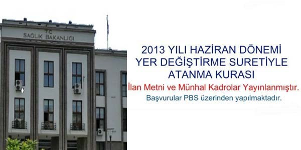 Sağlık Bakanlığı yer değiştirme atama kurası