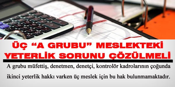 A grubundaki üç mesleğe yönelik bu eşitsizlik giderilmeli