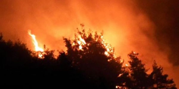 Manisa'da çıkan yangın devam ediyor