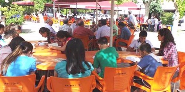 Çan'da kitap okuma etkinliği