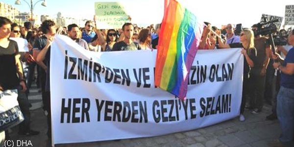 zmir'den gezi park mdahalesine 10 bin kiilik protesto