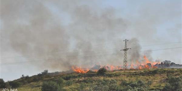 Foça'da yangın