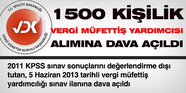 1500 vergi müfettiş yardımcısı alımına dava açıldı