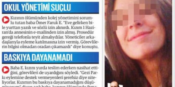 Gezi baskısı ölüme götürdü