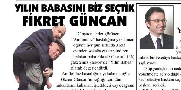 Oğlunu sırtında taşıyan baba, yılın babası seçildi