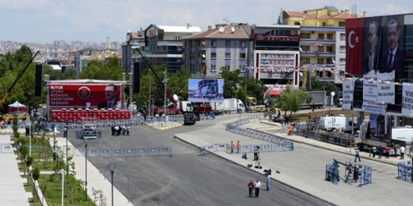 Ankara büyük AK Parti mitingi için hazır