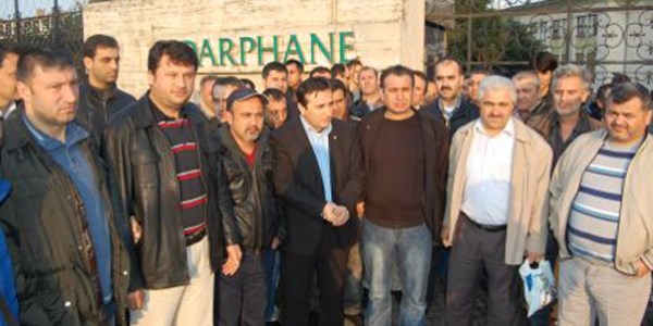 Darphane çalışanları ücret eylemi yaptı