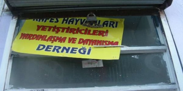 Bu pankartla horoz dövüştürdüler