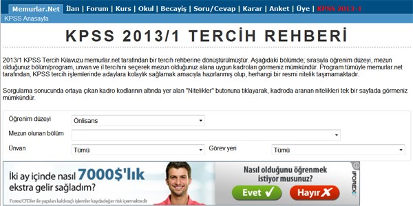 KPSS Robotunda düzeltme yapıldı