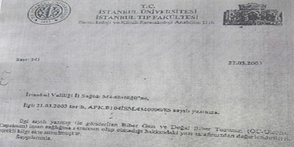 Emniyet 2003'te biber gazını inceletmiş