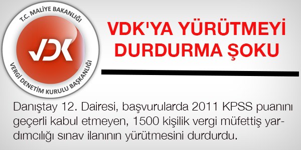 VDK'ya yürütmeyi durdurma şoku