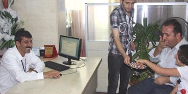 Hastanede güler yüzlü karşılama