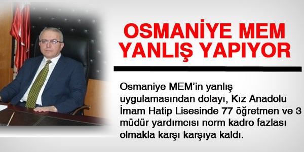 Din Öğretimi Genel Müdürlüğü Osmaniye'de olanların farkında mı?