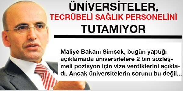 niversiteler, tecrbeli salk personelini tutamyor