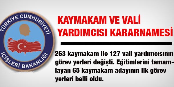 2013 Kaymakam ve vali yardımcısı kararnamesi yayınlandı