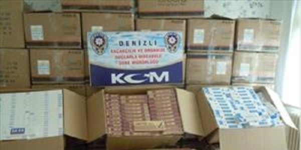 Denizli'de 50 bin 486 paket kaçak sigara ele geçirildi