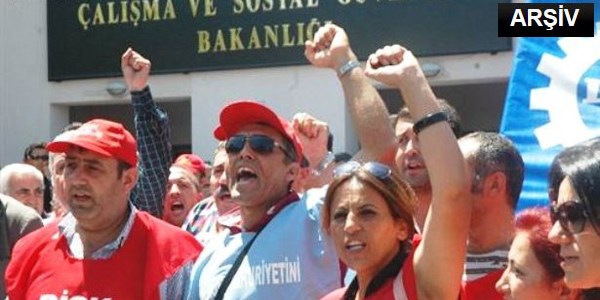 KESK, Çalışma Bakanlığı önünde eylem yaptı