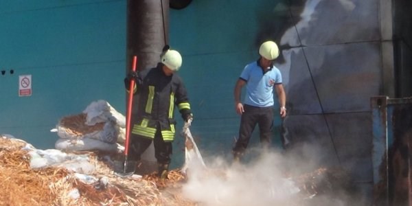 Çorlu'da fabrika yangını