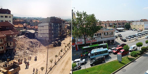 Depremin izlerini silmeye çalışıyor