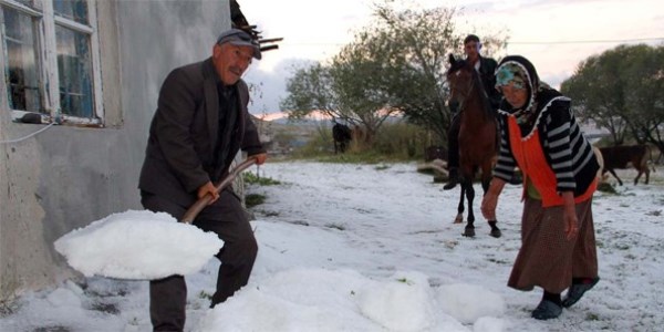 Ardahan'ın köylerinde dolu şoku