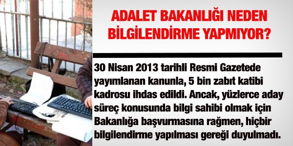 Zabıt katibi adayları bilgi istiyor