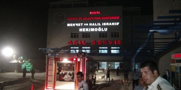 Hastane mutfağında yangın paniği