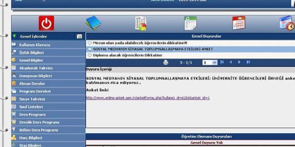 Üniversitede anketli fişleme iddiası