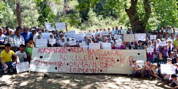 Köylüler balık çiftliğine karşı eylem yaptı