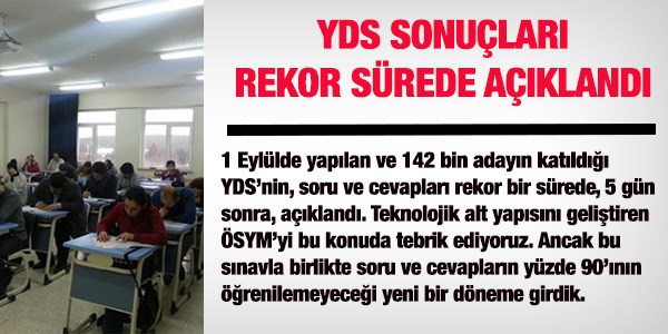 ÖSYM tebriği hak ediyor ama