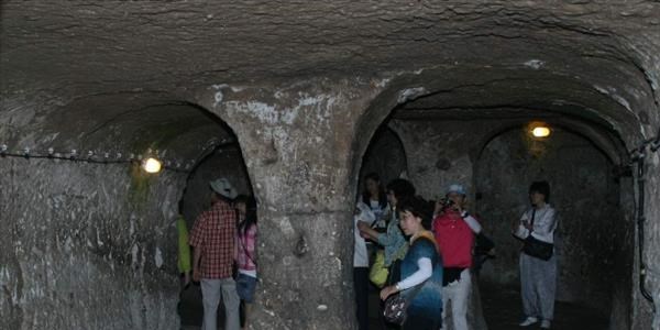 Kapadokya'da yer altı kentlerine turist akını