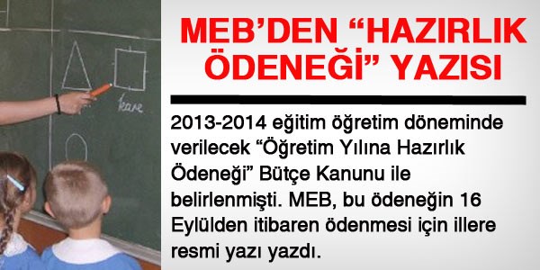 MEB'den öğretim yılına hazırlık ödeneği yazısı