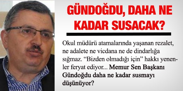 Ahmet Gndodu, daha ne kadar susacak?