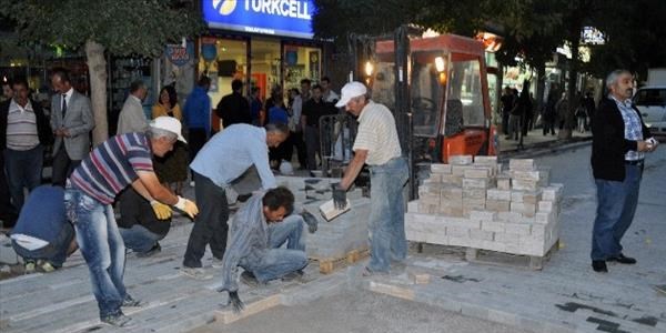 Gümüşhane'de cadde düzenleme çalışmaları