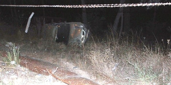 Ambulansa yol vermek isterken takla att