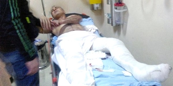 Polis bıçak çeken işçiyi ayağından vurdu
