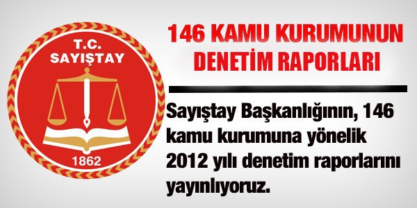 146 kamu kurumuna yönelik, Sayıştay denetim raporları...