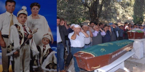 Trafik kurbanı aile, yan yana toprağa verildi