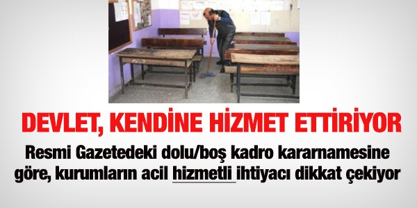 Devlet, kendine hizmet ettiriyor