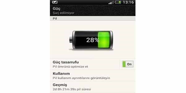 Telefonunuzun pil süresini uzatmak için...