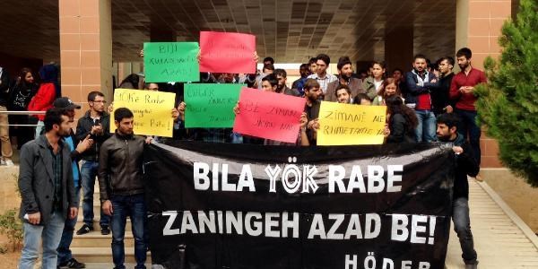 Harran Üniversitesi öğrencilerinden YÖK protestosu